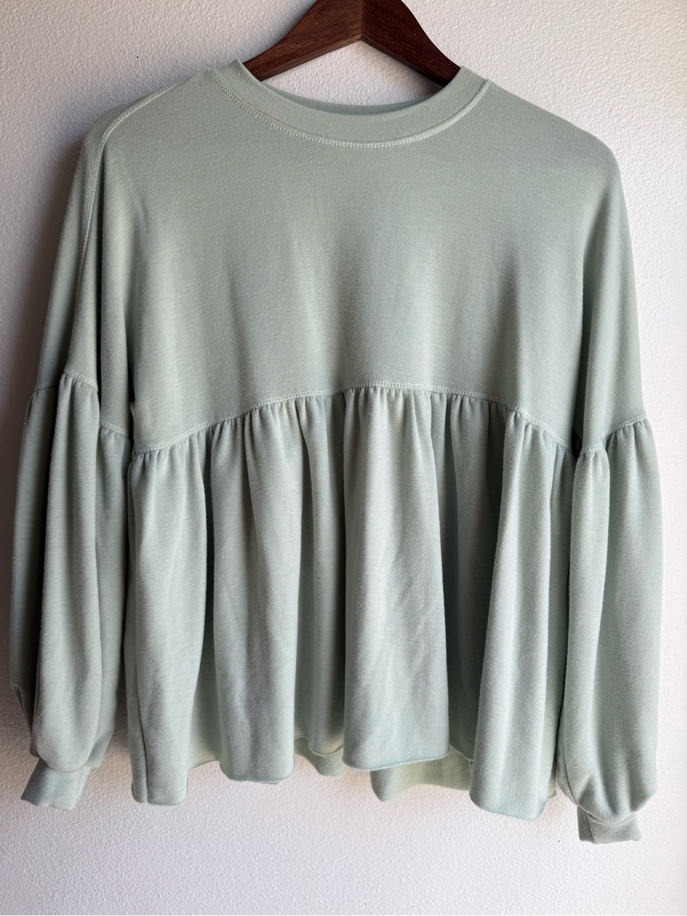 Altar'd State Sage Peplum Pullover Sweater